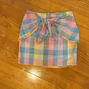 Guess Colorful Plaid Mini Skirt